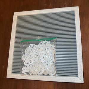 Letter board with full set of letters